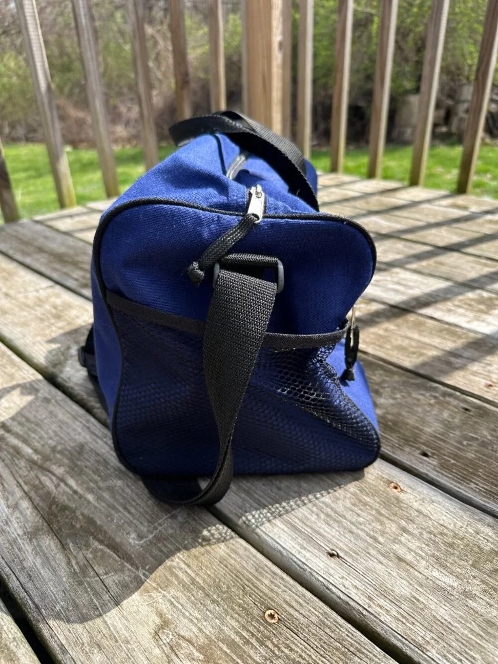 Vintage Winnie the Pooh Duffle Bag 90's Blue Pockets Tote 90's